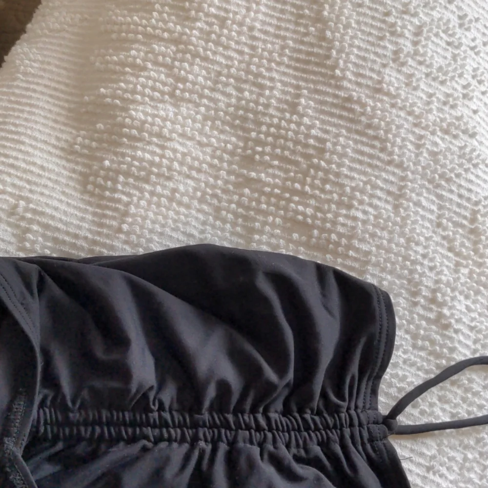 LOFT Beach black tankini top halter XS pads